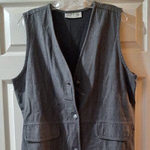 Orvis Women Vest Shirt Top Size Large Button Up